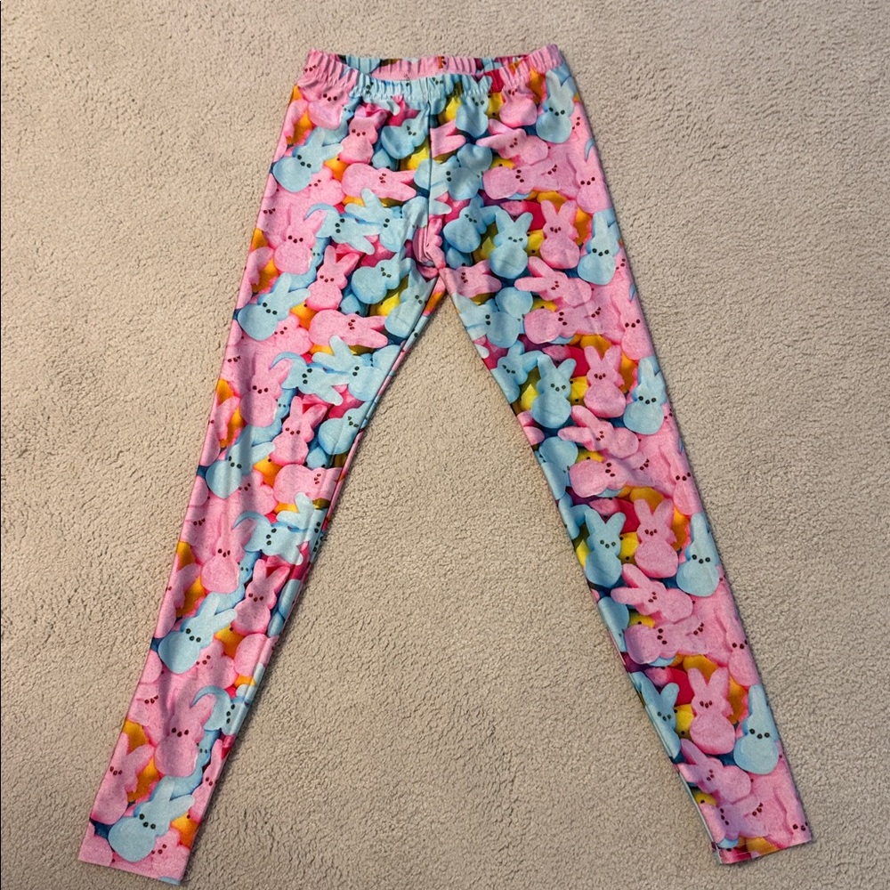 Terez Multicolor Bunny/Peep Print Leggings